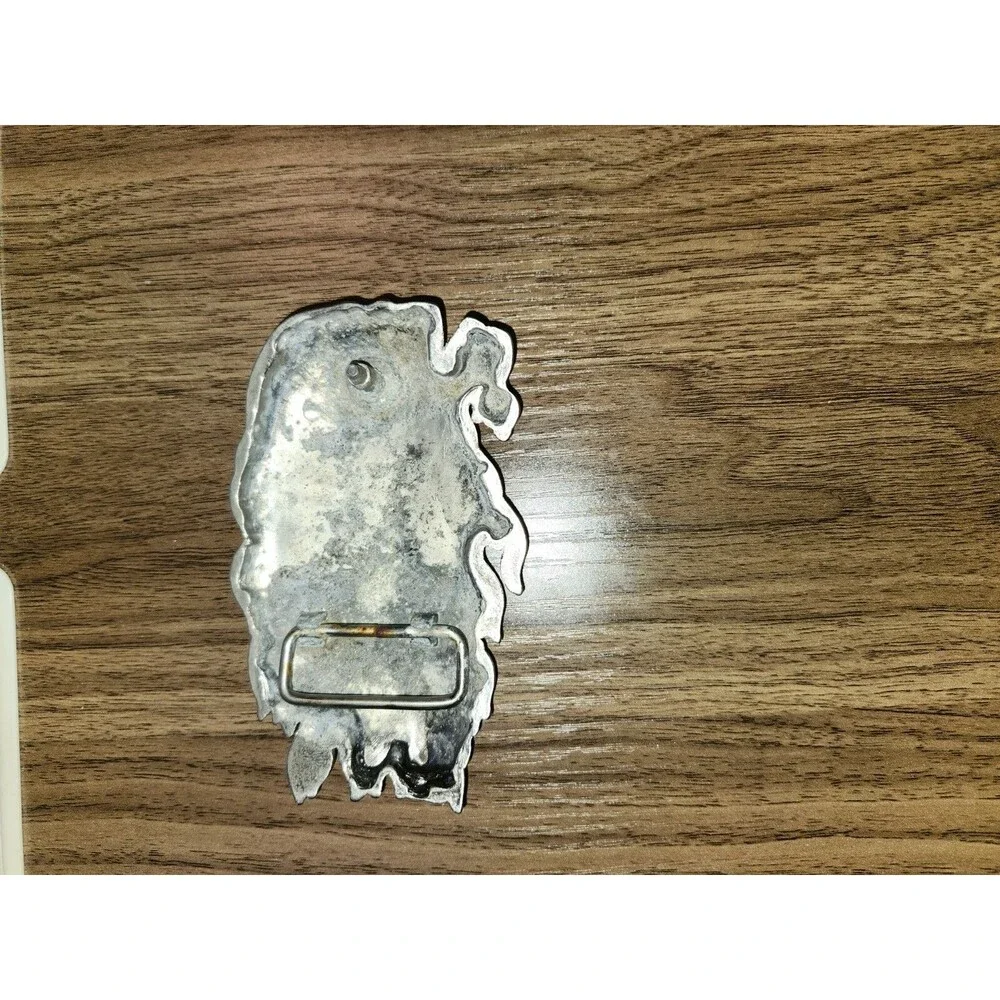 Skull Guitar Flame Belt Buckle 4 3/8